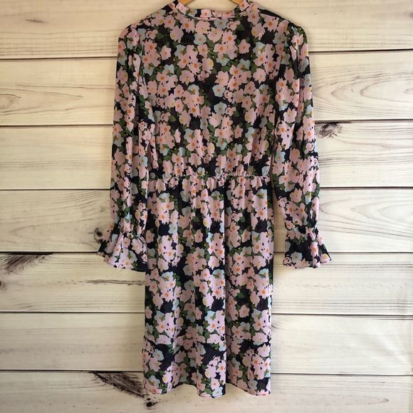 J. Crew French Floral Flowy Tie Front Dress - Picture 7 of 8